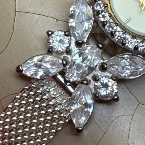 Lenox Sterling Silver 925 Diamond butterfly mesh band Japan quartz fancy watch Lenox Sterling Silver 925 Diamond butterfly mesh band Japan  main image 3
